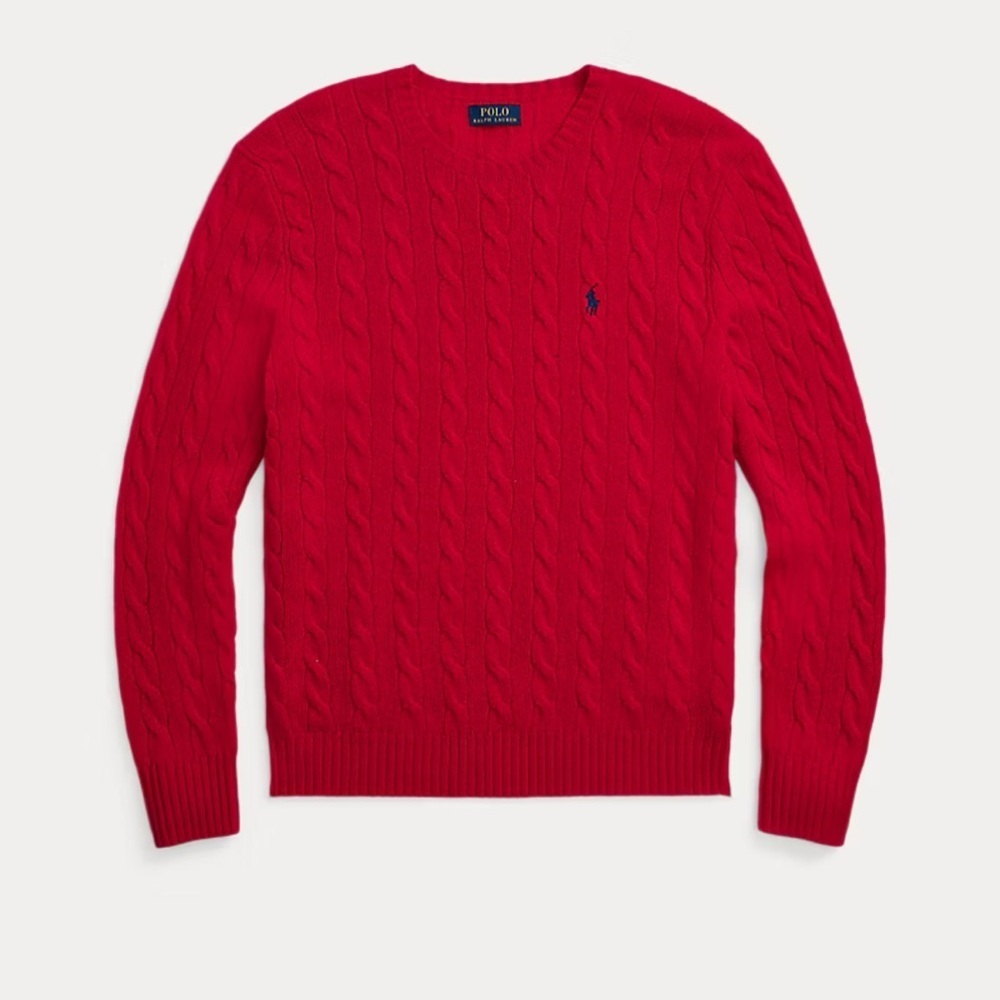 Polo Ralph Lauren Men’s Cable-Knit Wool-Angora Sweater luxury office Logo - Picture 13 of 13